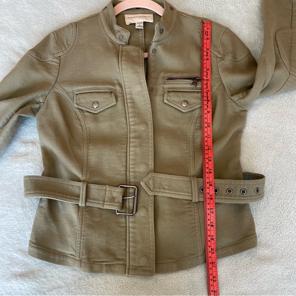 Banana Republic green military inspired cotton blazer/ jacket in size 4 - Picture 3 of 9